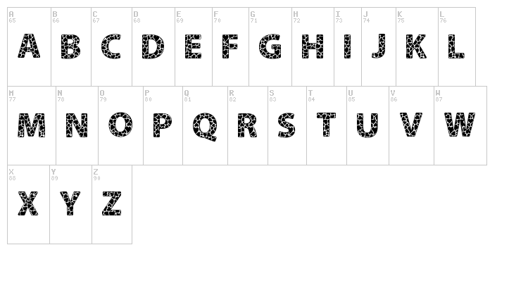 Moltissimo Hearted borders font map
